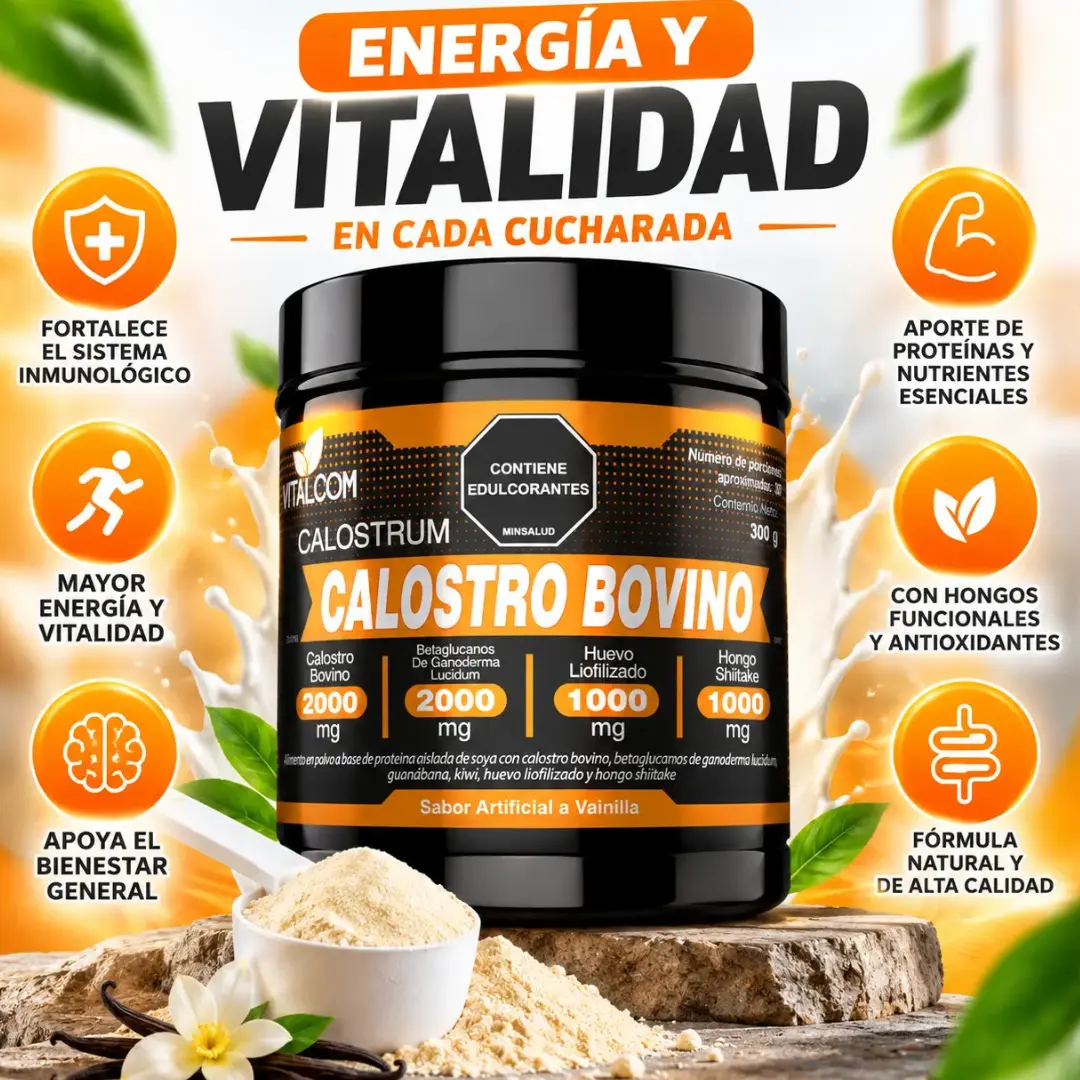 Beneficios del calostro bovino en polvo: energía, vitalidad y aporte de proteínas