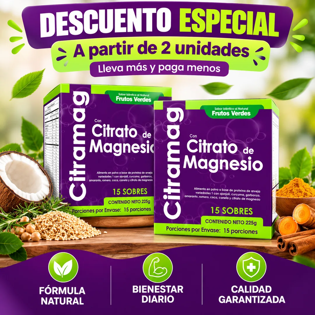 Combo de 2 unidades de Citramag Citrato de Magnesio con descuento especial