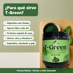Para qué sirve T-Green: digestión más liviana, fibra, proteína vegetal, hierro, zinc y vitamina C