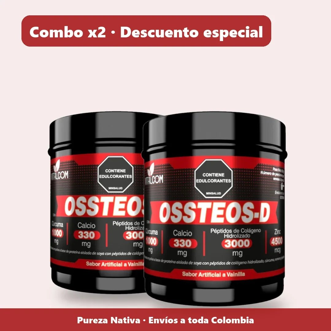 Combo de 2 unidades de Ossteos-D colágeno con cúrcuma con descuento especial