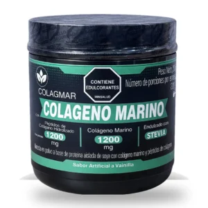 Colágeno Marino en Polvo Colagmar 500 g sabor vainilla de Pureza Nativa sobre fondo blanco