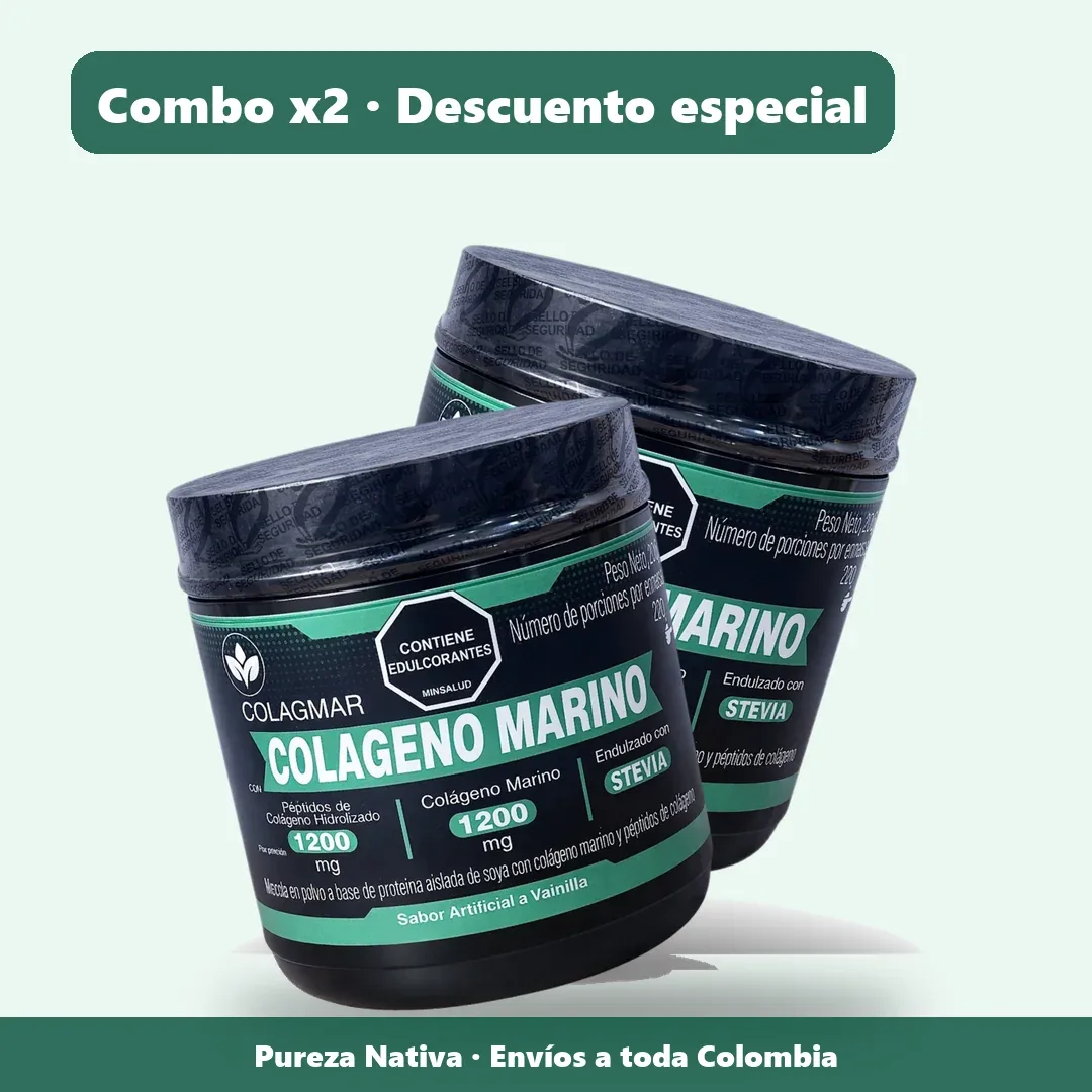Combo de 2 unidades de Colagmar colágeno marino en polvo con descuento especial